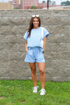 Trendy Tina Shorts-Baby Blue