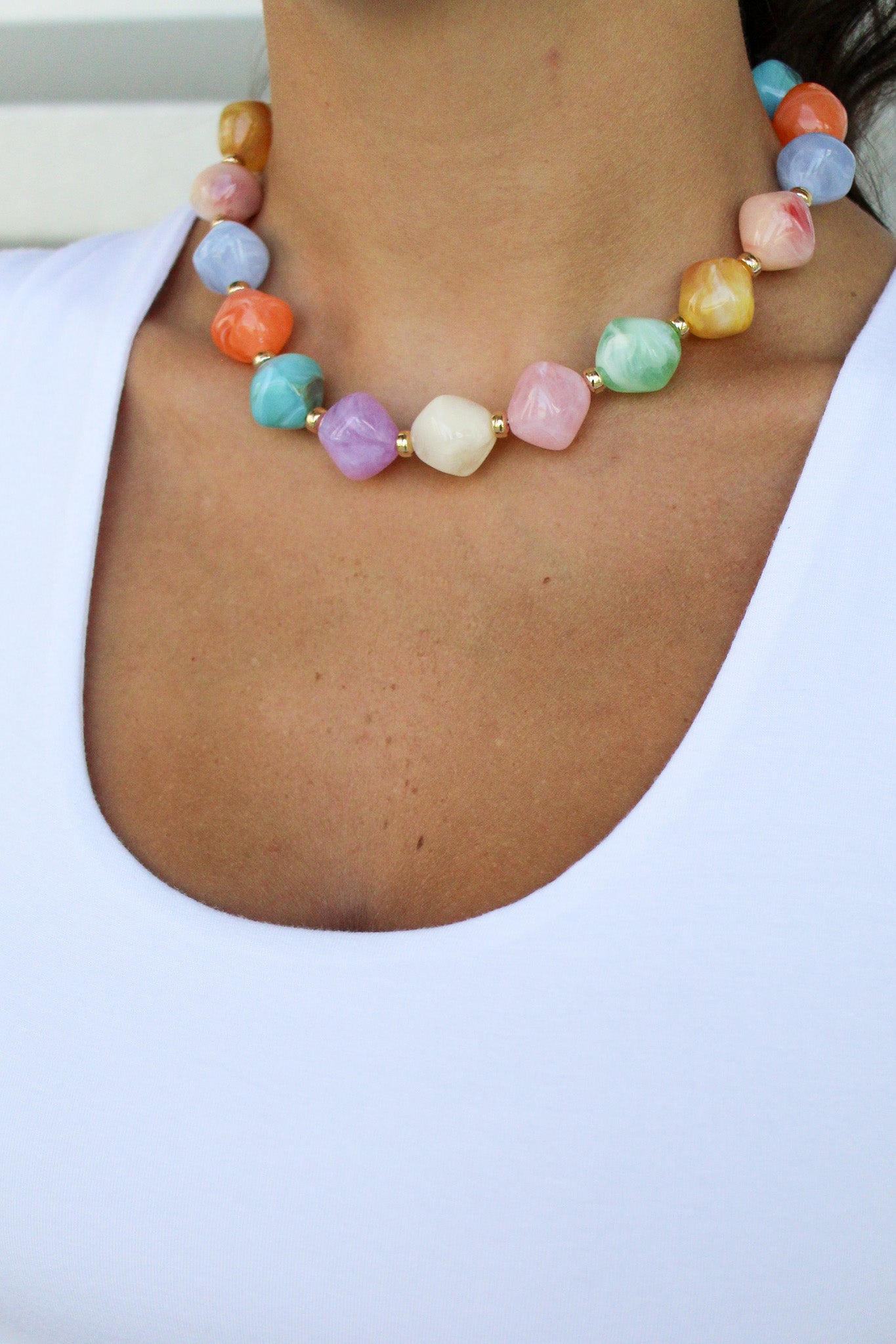 Peyton Pastel Beaded Necklace