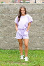 Trendy Tina Shorts-Lavender