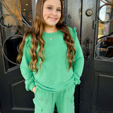 Ruffle Trim Sleeve Top