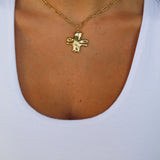 Haute Mess Hammered Cross Necklace