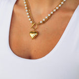 Haute Mess Layered Heart Charm Necklace