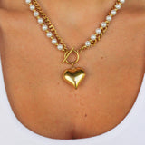 Haute Mess Layered Heart Charm Necklace