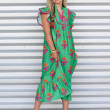 Throwback Flowers Midi Dress