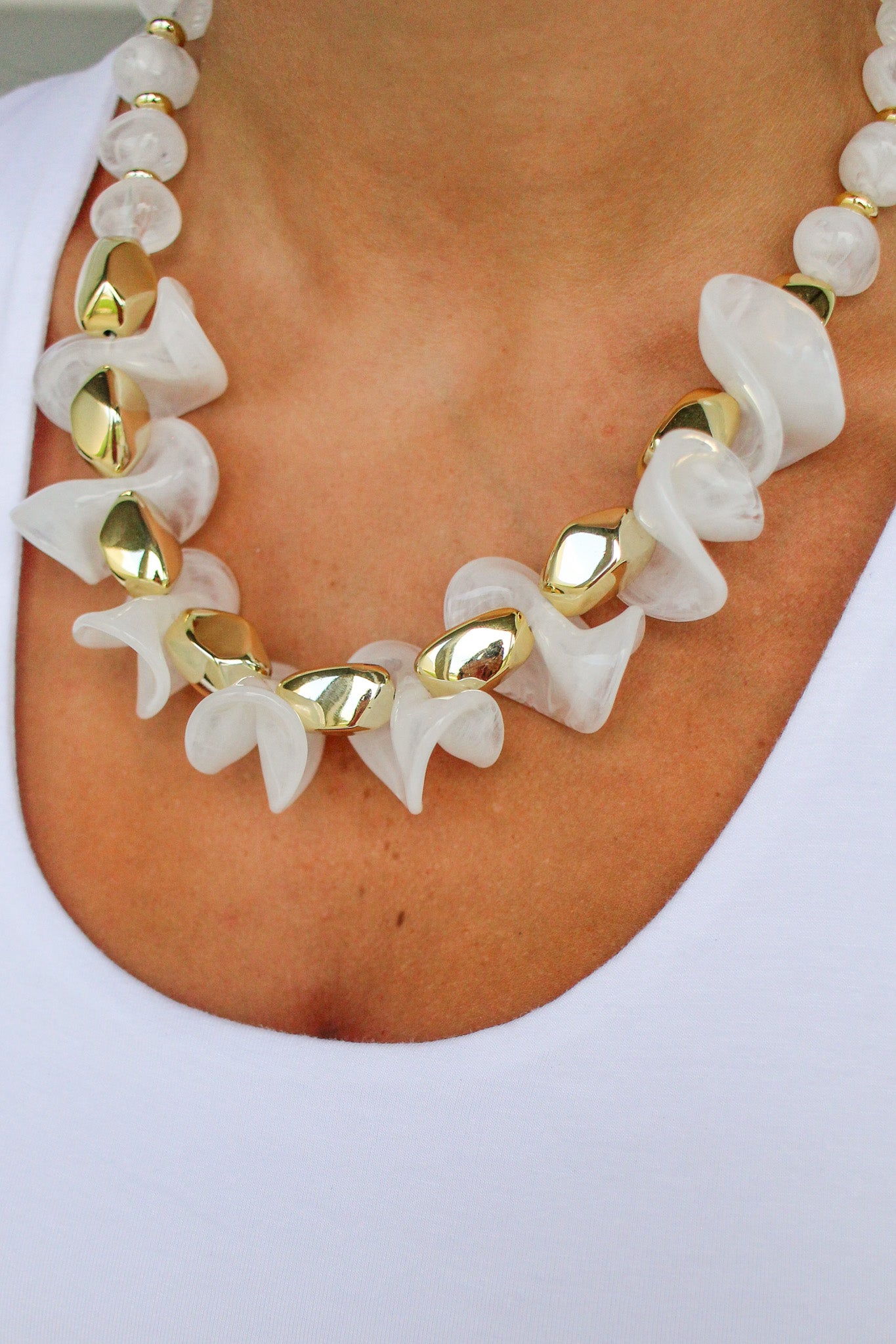 Gina Geometric Beaded Necklace