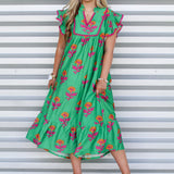 Throwback Flowers Midi Dress