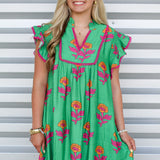 Throwback Flowers Midi Dress