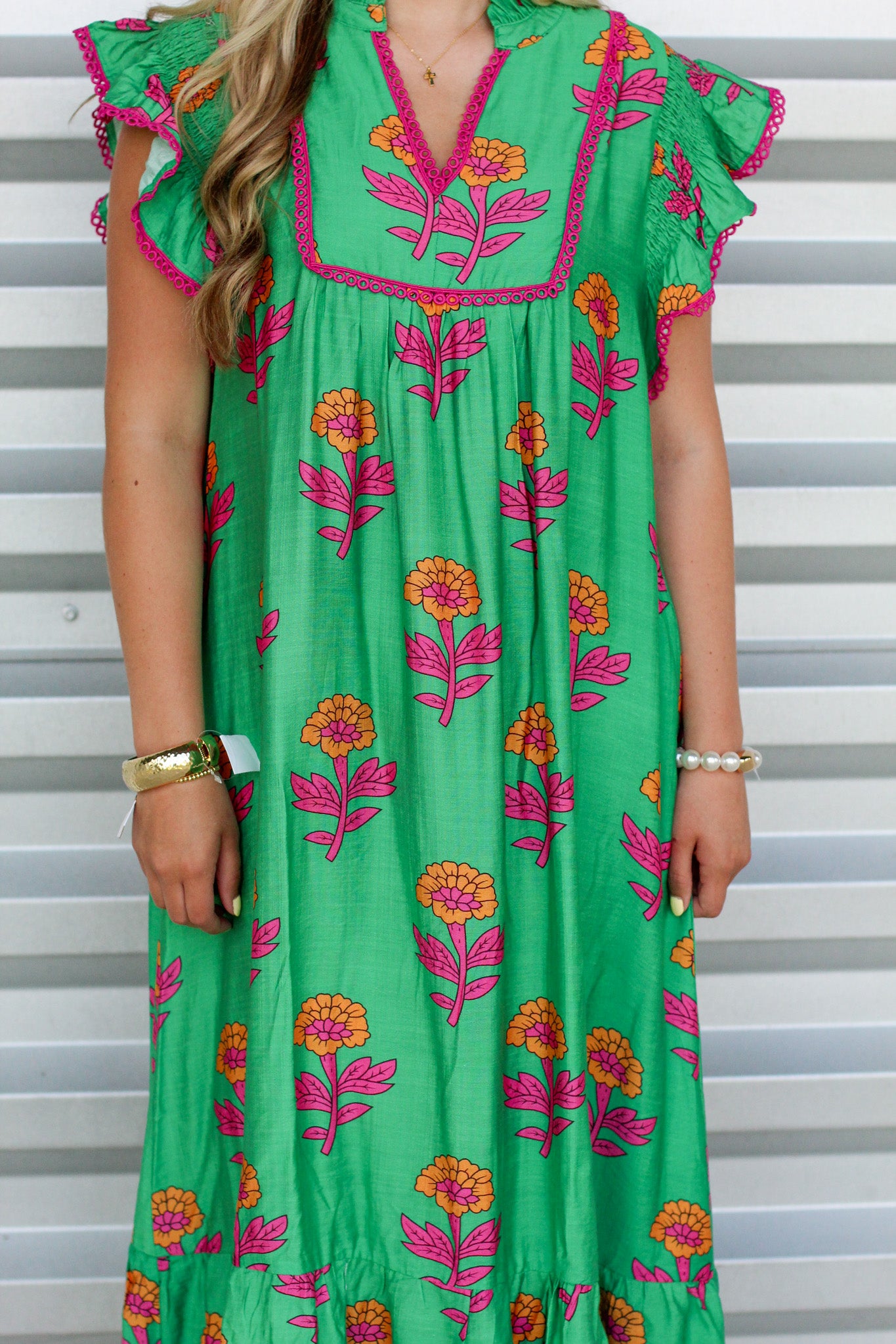 Throwback Flowers Midi Dress