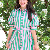 Classy Striped Midi Dress