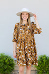 Taste Of Fall Dress-Mustard