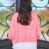 Cozy Contrast Trim Sweatshirt