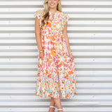 Botanical Florals Midi Dress