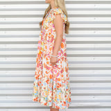 Botanical Florals Midi Dress
