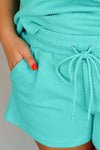 Trendy Tina Shorts-Turquoise