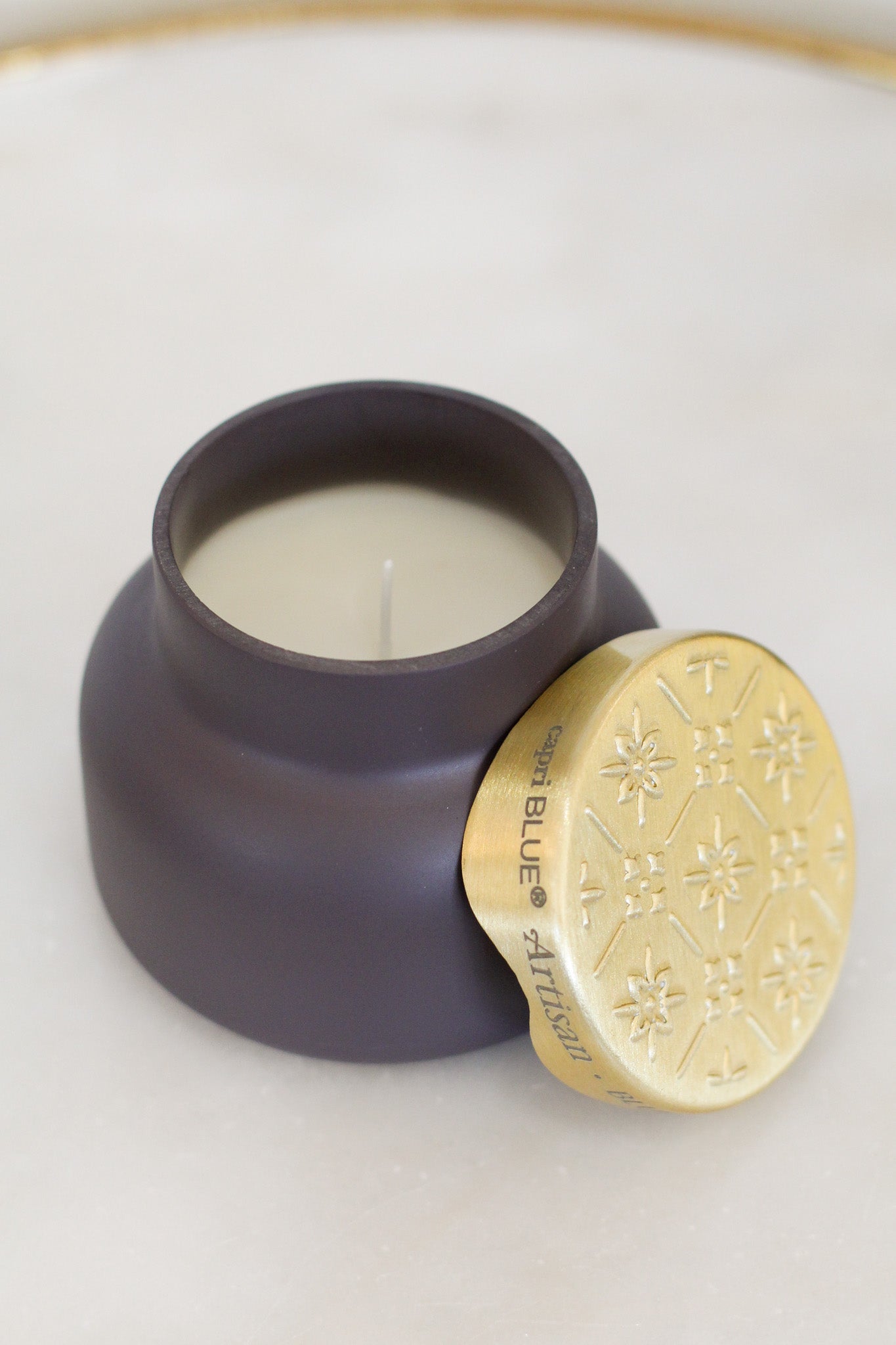 8oz Blue Jean Terrazza Velluto Candle