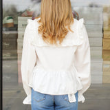 Eyelet Peplum Top