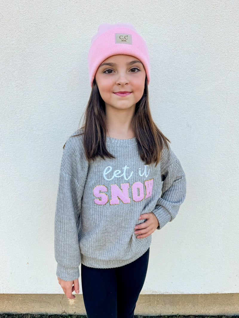 Let it Snow Patch Sweater