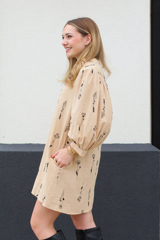 Stitches of Florals Dress