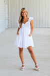 Let it Grow Dress-White