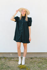 Counting on Corduroy Dress-Evergreen