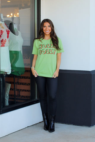 Holly Jolly Tee-Green