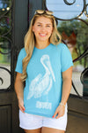 Mr.P's Pelican Tee-Turquoise