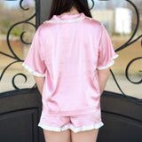 Satin Ruffle PJ Set