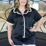 Satin Ruffle PJ Set