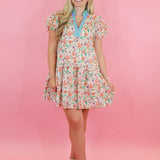 Mix Print Floral Dress