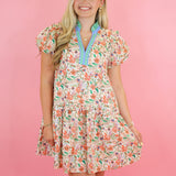 Mix Print Floral Dress
