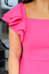 Out to Dinner Dress-Hot Pink