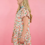 Mix Print Floral Dress