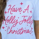 A Holly Jolly Christmas Tee-White