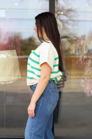 Knitted with Stripes Sweater