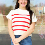 Knitted with Stripes Sweater