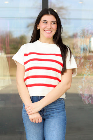 Knitted with Stripes Sweater