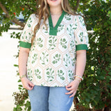 Floral Pentagon Top