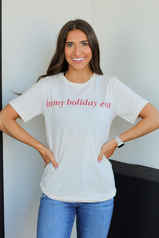 In My Holiday Era Tee-Natural