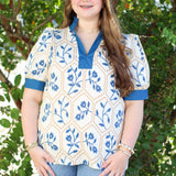 floral plus size top