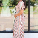 Falling for Gingham Midi Dress