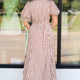 Falling for Gingham Midi Dress