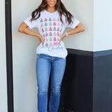 Merry Christmas Trees Tee-White