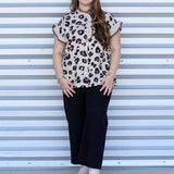 Bold Leopard Ruffle Top