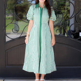 Falling for Gingham Midi Dress