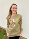 Jolly Patch Sweatshirt-Olive