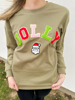 Jolly Patch Sweatshirt-Olive