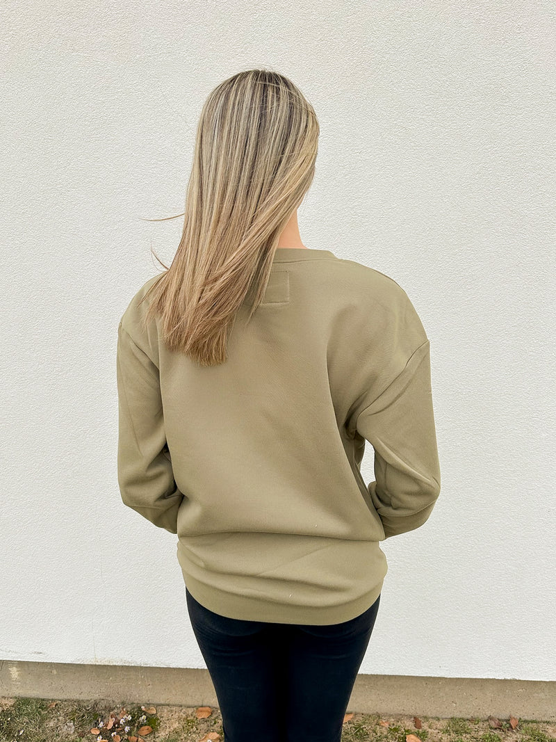 Jolly Patch Sweatshirt-Olive