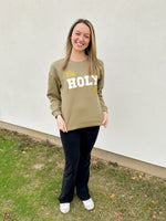 Oh Holy Night Patch Sweatshirt-Olive