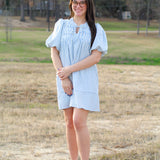 Pinstripe Detail Dress