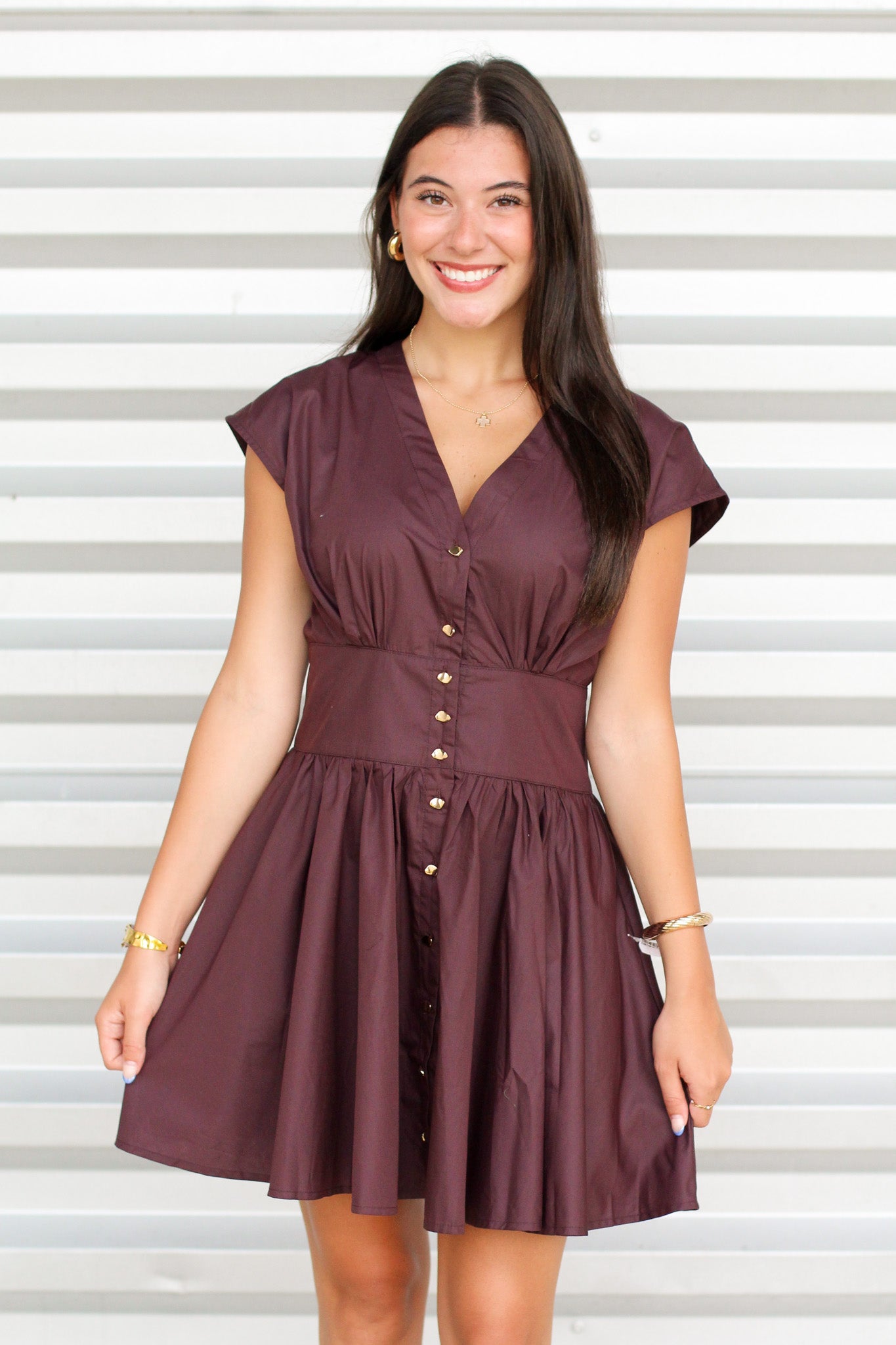 Fancy Button Dress